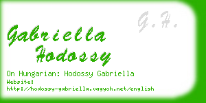 gabriella hodossy business card